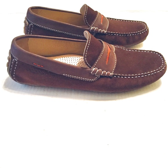 ecco suede loafers